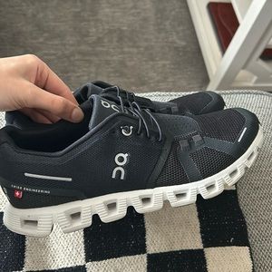 On Running Black and White Athletic Shoes